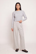 Oaklee Cable Knit Crop Sweater