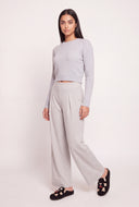 Oaklee Cable Knit Crop Sweater