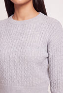 Oaklee Cable Knit Crop Sweater