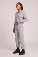 Elle Cable Knit Crop Sweater