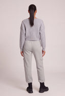 Elle Cable Knit Crop Sweater