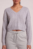 Elle Cable Knit Crop Sweater