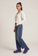 Elle Cable Knit Crop Sweater