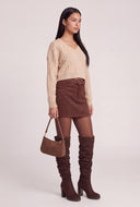 Elle Cable Knit Crop Sweater