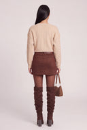 Elle Cable Knit Crop Sweater