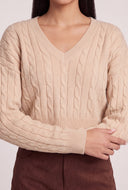 Elle Cable Knit Crop Sweater