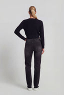 Cable Knit V-Neck Crop Sweater