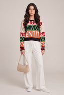Color Block Graphic Sweater