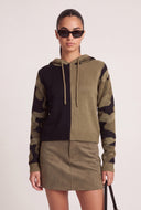 Color Block Hooded Sweater