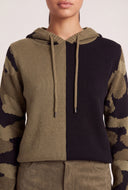 Color Block Hooded Sweater