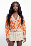 Norah Psychedelic Swirl Knit Cardigan