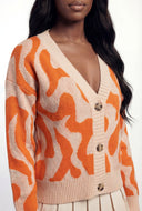 Norah Psychedelic Swirl Knit Cardigan