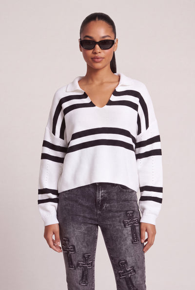 Striped V-Neck Sweater