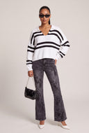 Striped V-Neck Sweater