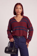 Striped V-Neck Sweater