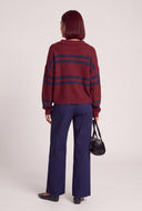 Striped V-Neck Sweater