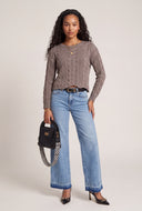Cable Knit Long Sleeve Sweater