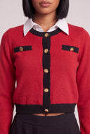Layered Look Contrast Sweater
