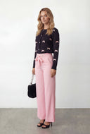 Bow Knit Button Front Cardigan
