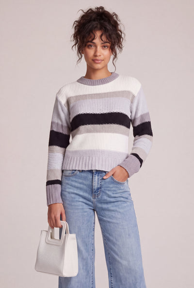 Color Block Crew Neck Sweater