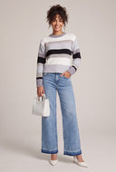 Color Block Crew Neck Sweater