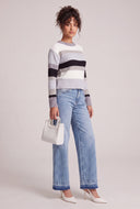 Color Block Crew Neck Sweater