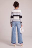 Color Block Crew Neck Sweater
