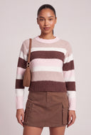 Color Block Crew Neck Sweater