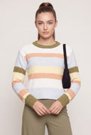 Color Block Crew Neck Sweater
