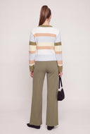 Color Block Crew Neck Sweater