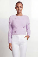 Rose Eyelash Knit Sweater