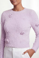 Rose Eyelash Knit Sweater