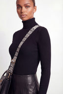 Dorothy Rib Knit Long Sleeve Turtleneck Top