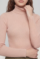Dorothy Rib Knit Long Sleeve Turtleneck Top