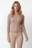 Cable Knit Crew Neck Sweater