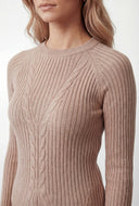 Cable Knit Crew Neck Sweater