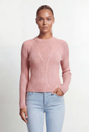 Cable Knit Crew Neck Sweater