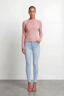 Cable Knit Crew Neck Sweater