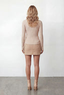 Lettuce Edge Mock Neck Knit Top