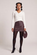 Asymmetrical Faux Wrap Sweater