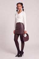 Asymmetrical Faux Wrap Sweater