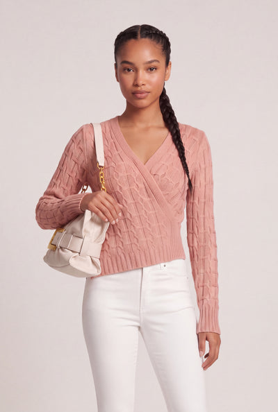 Asymmetrical Faux Wrap Sweater