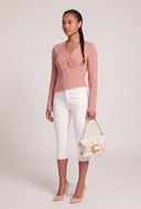 Asymmetrical Faux Wrap Sweater