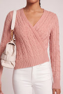 Asymmetrical Faux Wrap Sweater