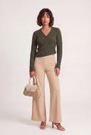 Asymmetrical Faux Wrap Sweater