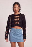 Cutout Crop Sweater