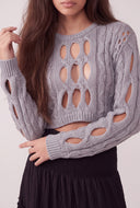 Cutout Crop Sweater