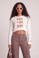 Cutout Crop Sweater