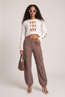 Cutout Crop Sweater