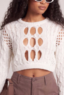 Cutout Crop Sweater